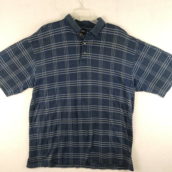 Bollé Other - Bolle Men's Polo Shirt Golf Blue Plaid Size Large